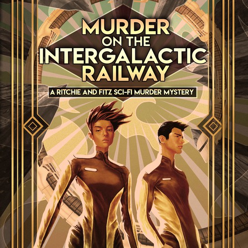 Cover Illustration and Design for Murder on the Intergalactic Railway