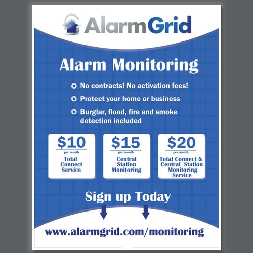 Alarm Grid in-box Flyer