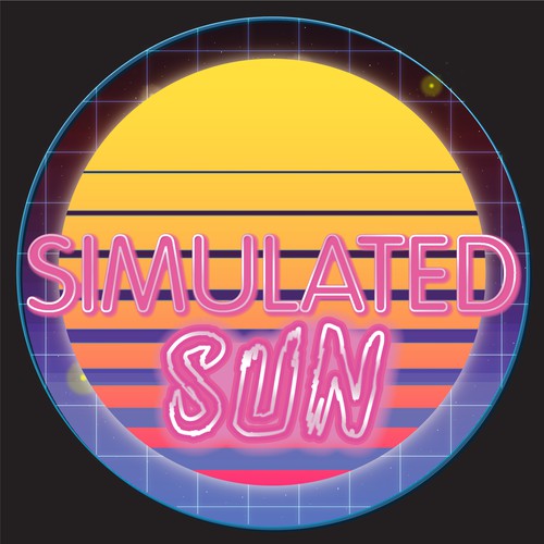 logo design for the band "Simulated Sun"