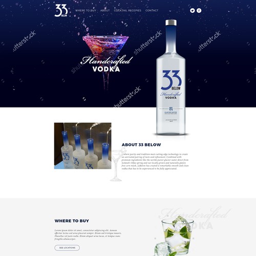 Vodka Landing page