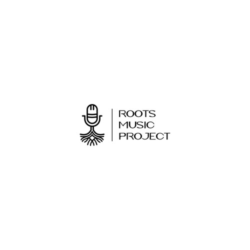 Minimal logo for roots music project