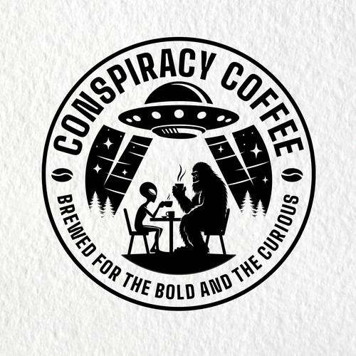 Conspiracy Coffee Sci-Fi Badge Logo