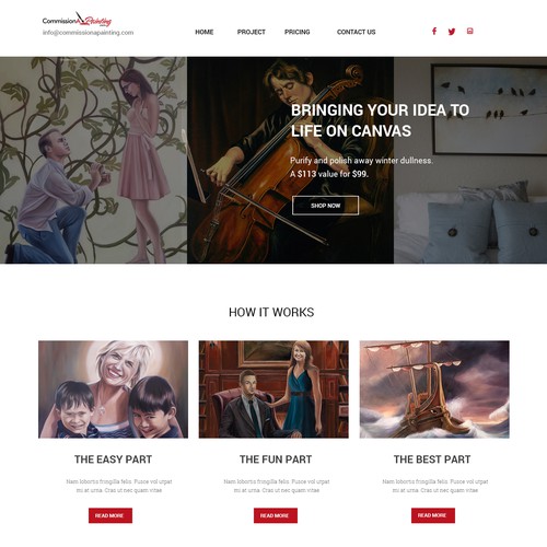 Looking for a new warm look to this art-based site