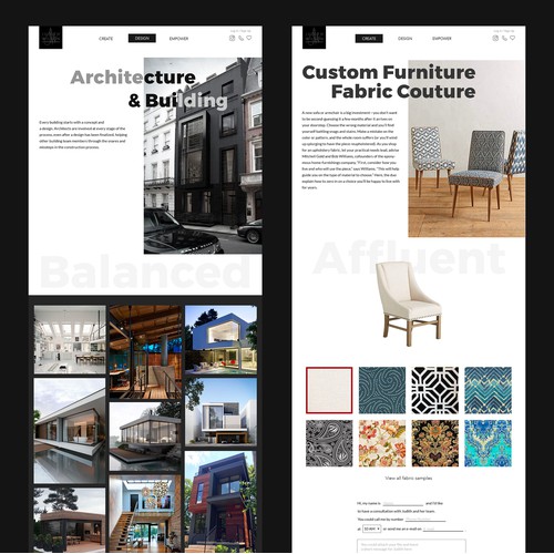 Design bureau website concept