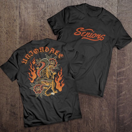 Uniondale vintage tattoo style illustration