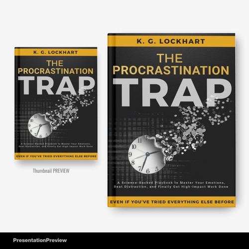 Modern Minimal Book Cover for The Procrastination Trap