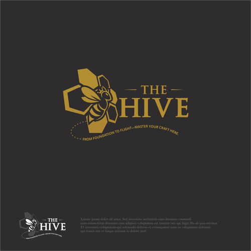 THE Hive – Gold Identity Logo for Construction Industry