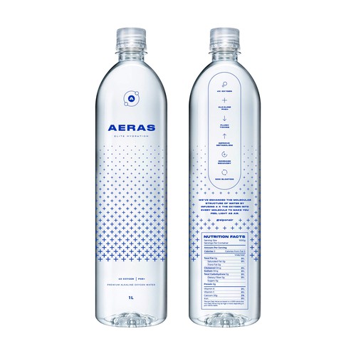 Premium Oxygen Water Label Design for Millennials