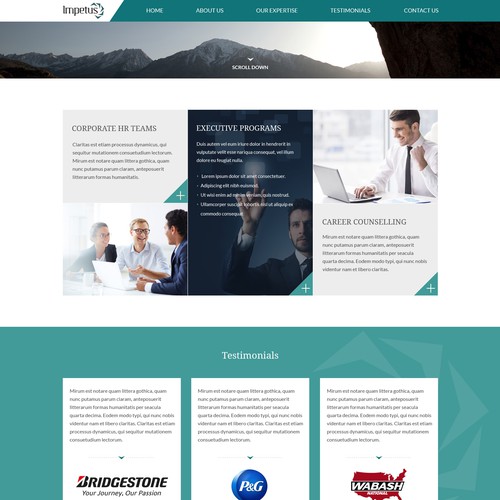 Homepage Design For Corporate Psychological Services