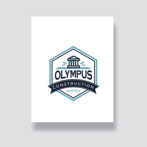 olympus construction management logo design