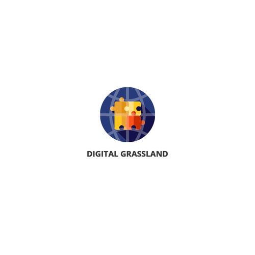 digital grass land logo