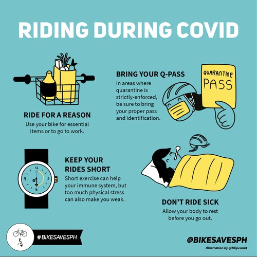 Infographic on bicycle riding during COVID-19