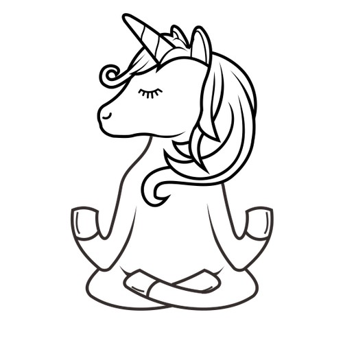 meditating horse girl