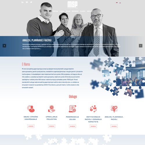 Consulting company website design and development
