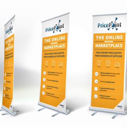 Create a vertical column tradeshow banner for PricePoint