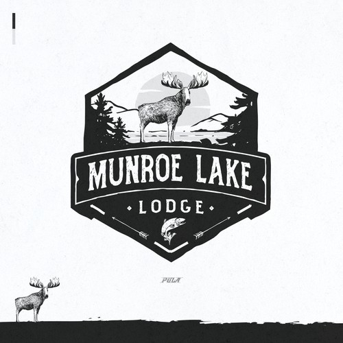 Logo for Fishing and Hunting Lodge Outfitter