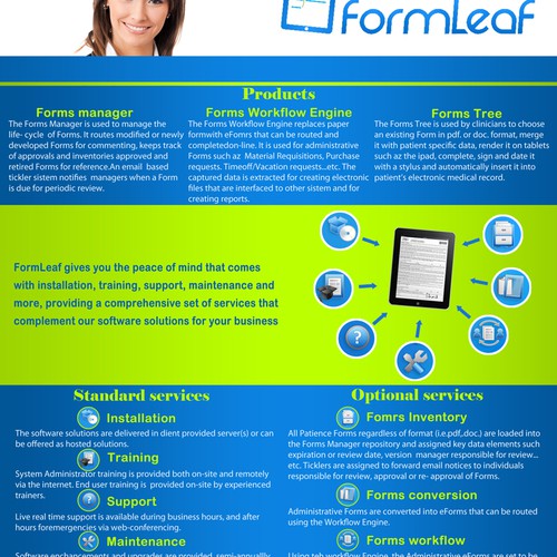 Create the next brochure design for FormLeaf