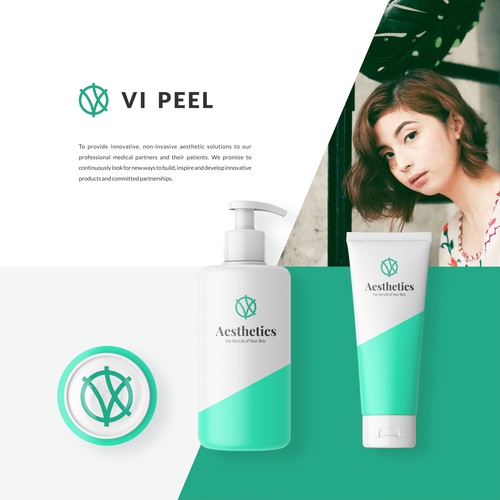 Modern Simple Beautiful Cosmetic Logo Design