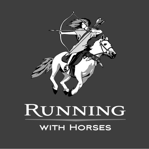 Create a traditional, dignified logo design for Running with Horses