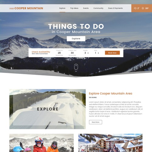 Website design for Cooper Mountain