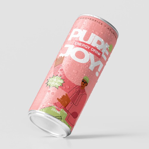 Label Design for Pure Joy - Energy Drink