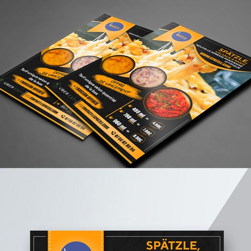 Flyer restauration SPATZLE - l’Alsace à Paris