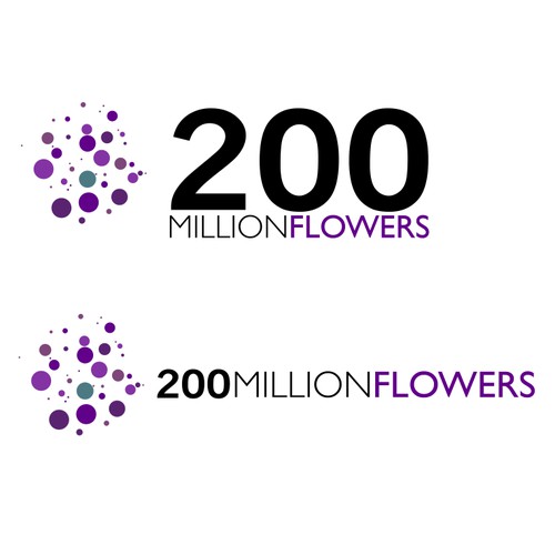 Create the next logo for 200 Million Flowers