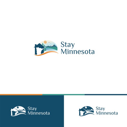 Minnesota Landscape Logo for Real Estate Company: Elegant Minimalism in a Professional Setting