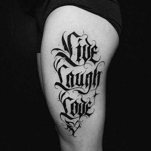 Calligraphy tattoo