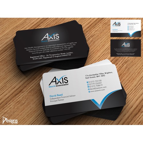 Luxurious, elegant stationary for Axis Wealth Management - http://axiswm.com