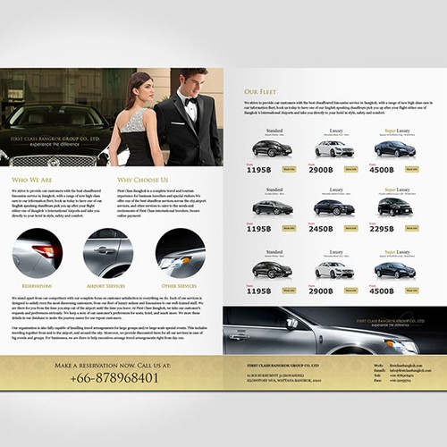 Top design for FIRST CLASS BANGKOK Limousine and luxury services