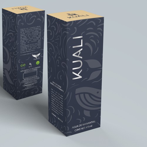 Bold box design for a Water Bottle