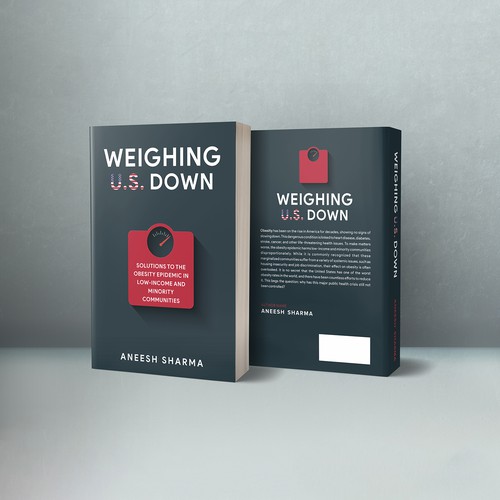 Book Cover: Non-fiction book on the obesity epidemic. Front, back, and spine - paperback & ebook.