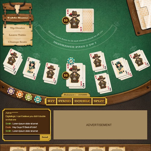 Wild West Blackjack needs a new app design