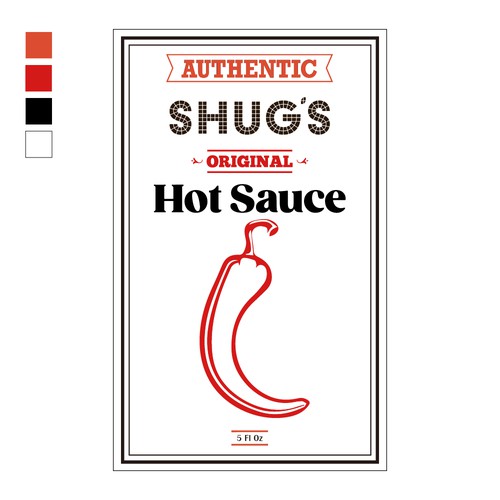 Shug's Bagels - Hot Sauce Bottle Label