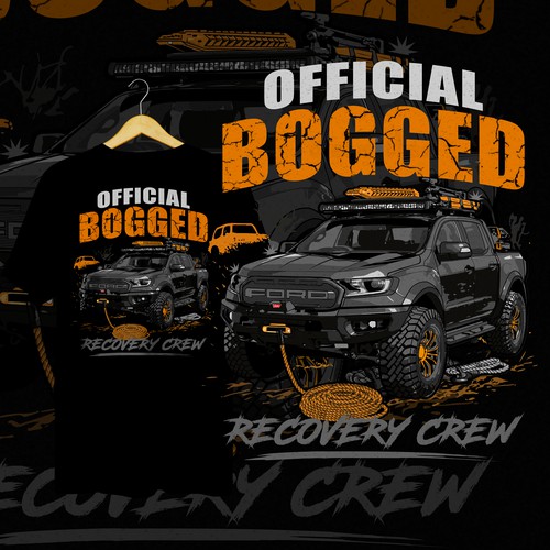 Official Bogged – 4x4 Recovery Crew T-Shirt Design