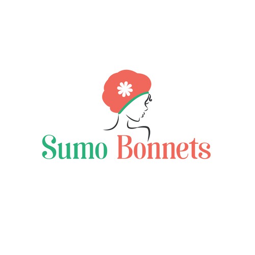Design a fresh, modern logo for sleep and shower bonnets for women with curly hair