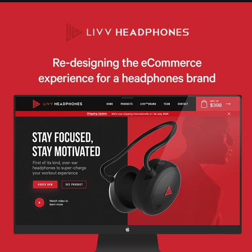 eCommerce experience design for unique Headphones brand