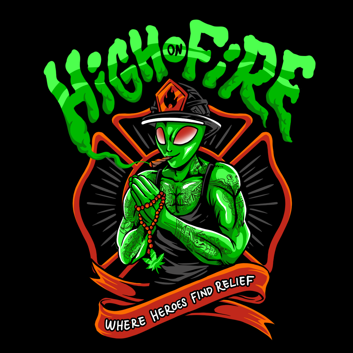 Trippy logo design for a veteran/first responder owned cannabis company!