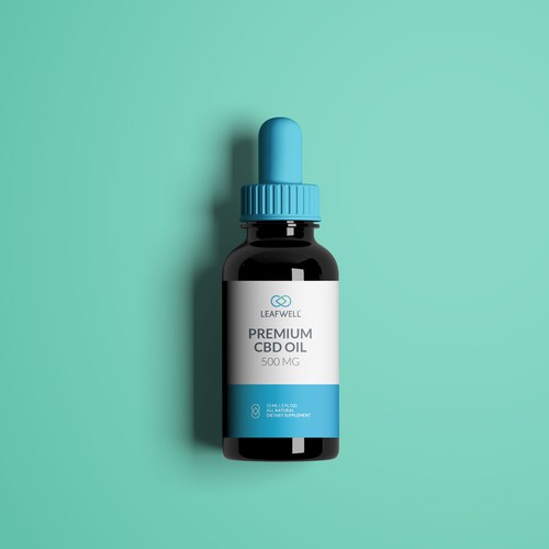 Minimal Clean label design for CBD Oil