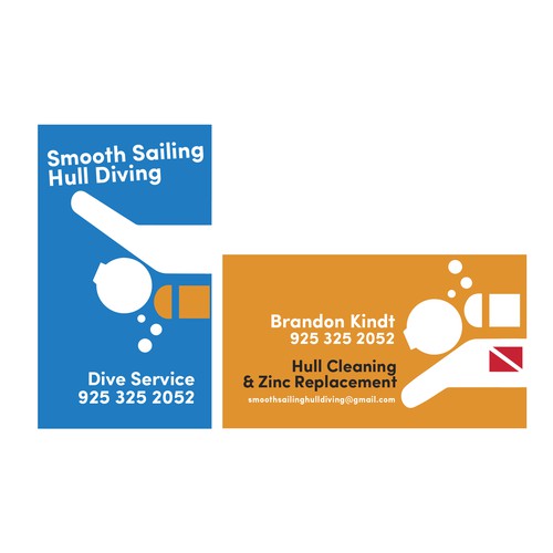 Business card concept for boat cleaning business