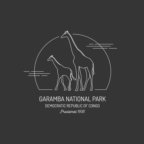 Minimal T-shirt illustration for a national park
