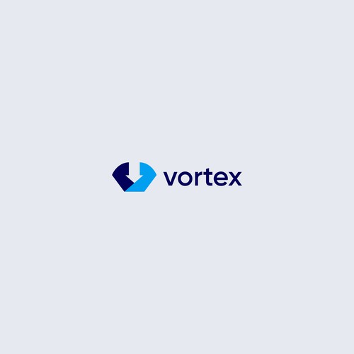 V logo, Vortex logo design