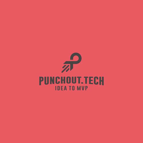 Powerful logo for startup acceleration program: PunchOut.Tech