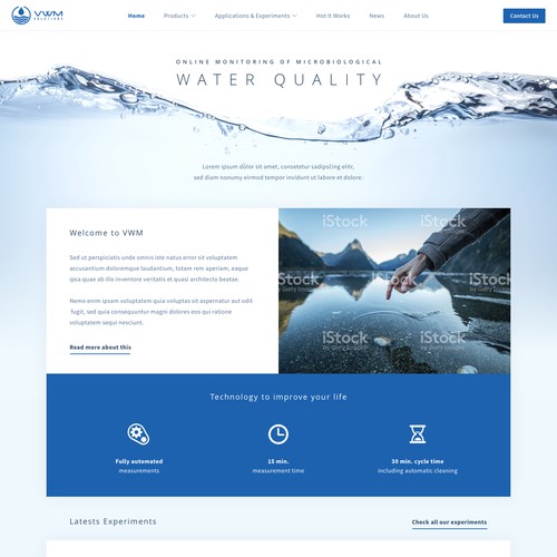 Website for a Water Company