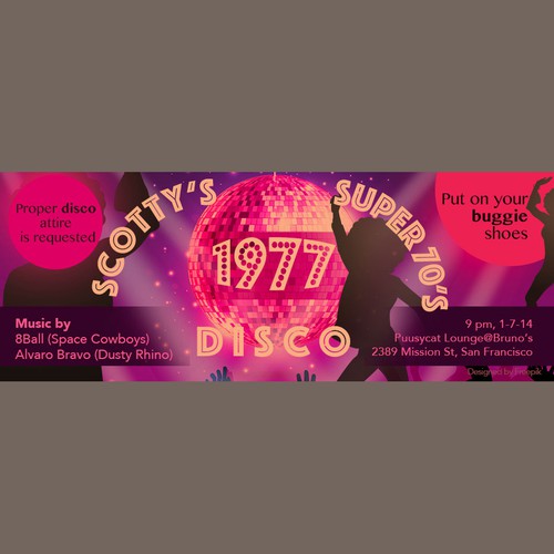 Flyer in disco style