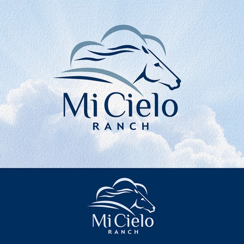 Horse Racing Logo for Mi Cielo Ranch