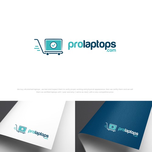Creative and clean logo design for Pro Laptops