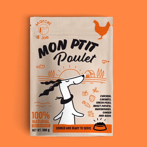 Packaging for 100% Natural and innovative Petfood Brand