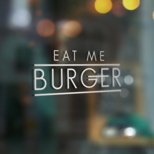 Modern, clean logo for upmarket burger restaurant